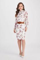 Saia feminina Sarja Estampa Floral Lápis