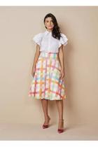 Saia feminina Sarja Godê Estampa Geométrica