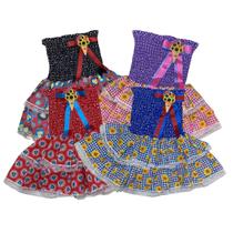 Saia Festa Junina Adulto Caipira Arraiá São João Girassol