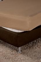 Saia Fit Box Elástica Cama Casal Queen Malha Gel - Tabaco