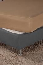 Saia Fit Elástica Cama Solteiro Malha Gel - Cinza