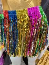 Saia fita metalizada fitilho colorido para carnaval - Jfl.acessorios