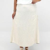 Saia Formitz Plus Size Midi em Tecido com Lurex Feminina