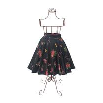 Saia Godê Duplo Infantil Estampada Ternura Fundo Preto Saia Godê Duplo Infantil Estampada Ternura Fundo Preto