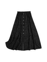 Saia GORGLITTER Boho Floral Midi de cintura alta evasê plus size