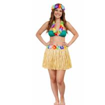 Saia Havaiana Cor Palha Baile Havai Lual Festa Carnaval 40cm Saia Havaiana Cor Palha Baile Havai Lual Festa Carnaval 40cm