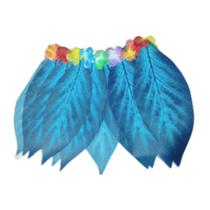 Saia Havaiana Folhas Tropical - Fantasia para Festa Cor:Azul Saia Havaiana Folhas Tropical - Fantasia para Festa Cor:Azul