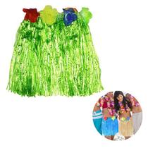 Saia Havaiana Hula Hula Laranja Folia Carnaval 2022 Verde