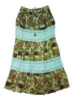 Saia Indiana Longa Estampada - Verde Claro M