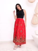 Saia Indiana Longa Estampado Bordada L42 Saia Indiana Longa Estampado Bordada L42