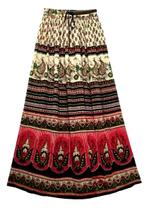 Saia Indiana Maia Longa Estampada P M G e GG Várias Cores