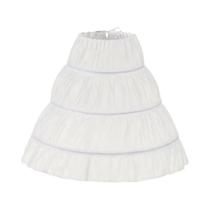 Saia Infantil Branca De Renda Com Aro De Aço Ajustável, Tutu De Princesa Com 3 Aros, Saiote De