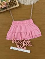 Saia infantil Cinti Verão Saída de Praia Rosa Saia infantil Cinti Verão Saída de Praia Rosa