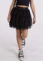 Saia Infantil com Tule Franzido e Elástico Personalizado Plii Saia Infantil com Tule Franzido e Elástico Personalizado Plii