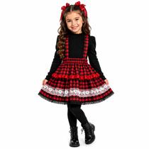 Saia Infantil Festa Junina Xadrez Vermelha Salopete Jardineira de Luxo Com Babados Dança Quadrilha São João Saia Infantil Festa Junina Xadrez Vermelha Salopete Jardineira de Luxo Com Babados Dança Quadrilha São João