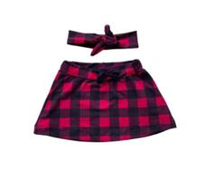 Saia infantil menina com faixa de cabelo