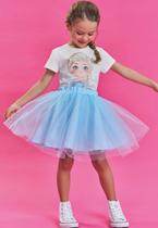 Saia Infantil Menina Tule Azul Kukiê Saia Infantil Menina Tule Azul Kukiê