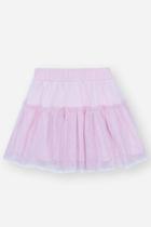 Saia Infantil Menina Tule Glitter Lilás Mundo Cinti