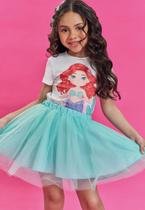 Saia Infantil Menina Tule Verde Kukiê Saia Infantil Menina Tule Verde Kukiê