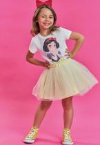 Saia Infantil Tule Amarela Menina Kukiê