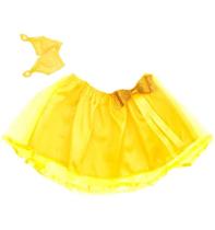 Saia Infantil Tutu Amarelo com Laço e Luvas