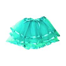 Saia Infantil Tutu Azul Tule com Bordas Cetim 30cm Ponto das Festas Saia Infantil Tutu Azul Tule com Bordas Cetim 30cm Ponto das Festas