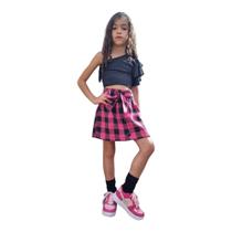 Saia Infantil Xadrez em Flanela, possui botões na frente e elastico na cintura. Saia Infantil Xadrez em Flanela, possui botões na frente e elastico na cintura.