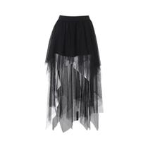 Saia Irregular De Estilo Gótico Com Cintura Alta Para Mulheres, Moda Em Tule, Casual De Verão, Sexy Saia Irregular De Estilo Gótico Com Cintura Alta Para Mulheres, Moda Em Tule, Casual De Verão, Sexy