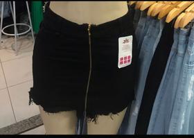 Saia jeans black