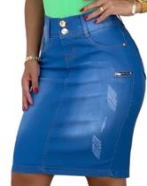 Saia Jeans Com lycra moda evangélica