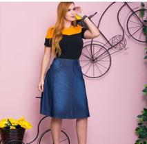 Saia jeans cor Azul tamanho 42 Saia jeans cor Azul tamanho 42