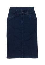 Saia Jeans Evangélica Com Detalhe no Bolso