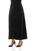 Saia Jeans Feminina Arauto Evasê Black