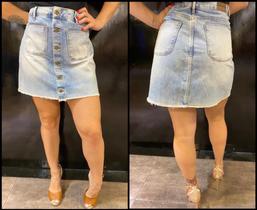 Saia jeans feminina jeans claro tamanho 42