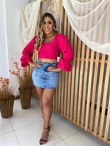 Saia jeans feminina