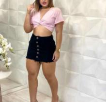 Saia jeans feminino preta com botoes na frente tamanhos 34 ao 46 . - majestade modas Saia jeans feminino preta com botoes na frente tamanhos 34 ao 46 . - majestade modas
