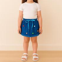 Saia Jeans Infantil Menina Moda Infantil Bebe Look Blogueirinha