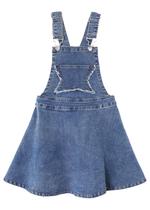 Saia jeans KIDSCOOL SPACE Girls Raw Edge Bainha azul 9-10 anos