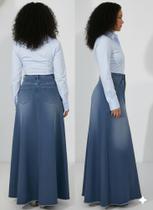 Saia Jeans Longa Feminina Moda Evangélica Jeans Premium (REF 2)