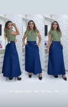 Saia jeans longa