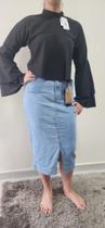 Saia Jeans Midi Oppnus Julia