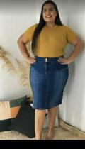 Saia jeans plus