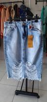 Saia jeans rasgada Saia jeans rasgada