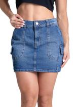 Saia Jeans Sawary - 281775 - Azul médio 44
