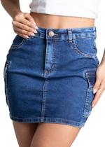 Saia Jeans Sawary Cargo - 278148 Azul