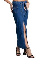 Saia Jeans Sawary Midi - 276628 Azul