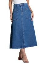 Saia Jeans Sawary Midi - 282062 - Azul médio 36