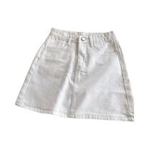 Saia Jeans Vintage De Cintura Alta plus Size Para Mulheres, Casual, A-line, Curta, Com Franjas, Para Saia Jeans Vintage De Cintura Alta plus Size Para Mulheres, Casual, A-line, Curta, Com Franjas, Para