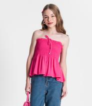 Saia Juvenil Feminina Com Lastex Minty Rosa