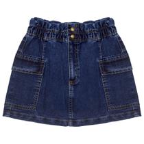 Saia Juvenil Look Jeans Cargo Jeans